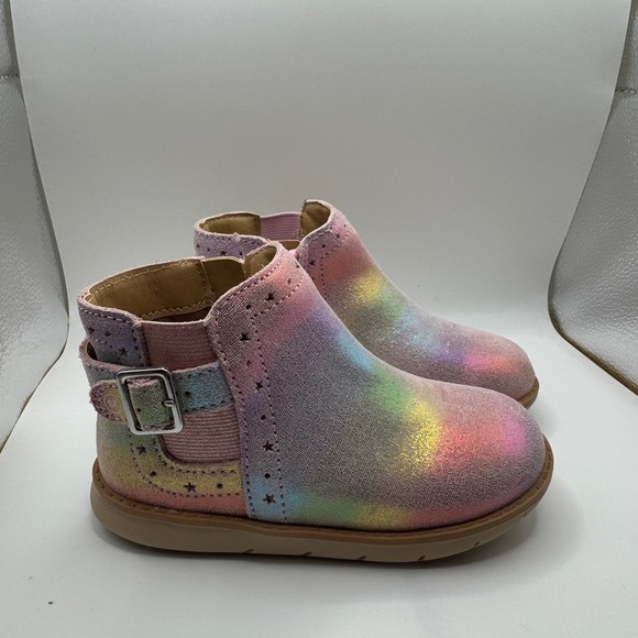 Stride Rite Other - NWOT Stride Rite Toddler Girls Size 7W Rainbow Shimmer Kids Booties Shoes